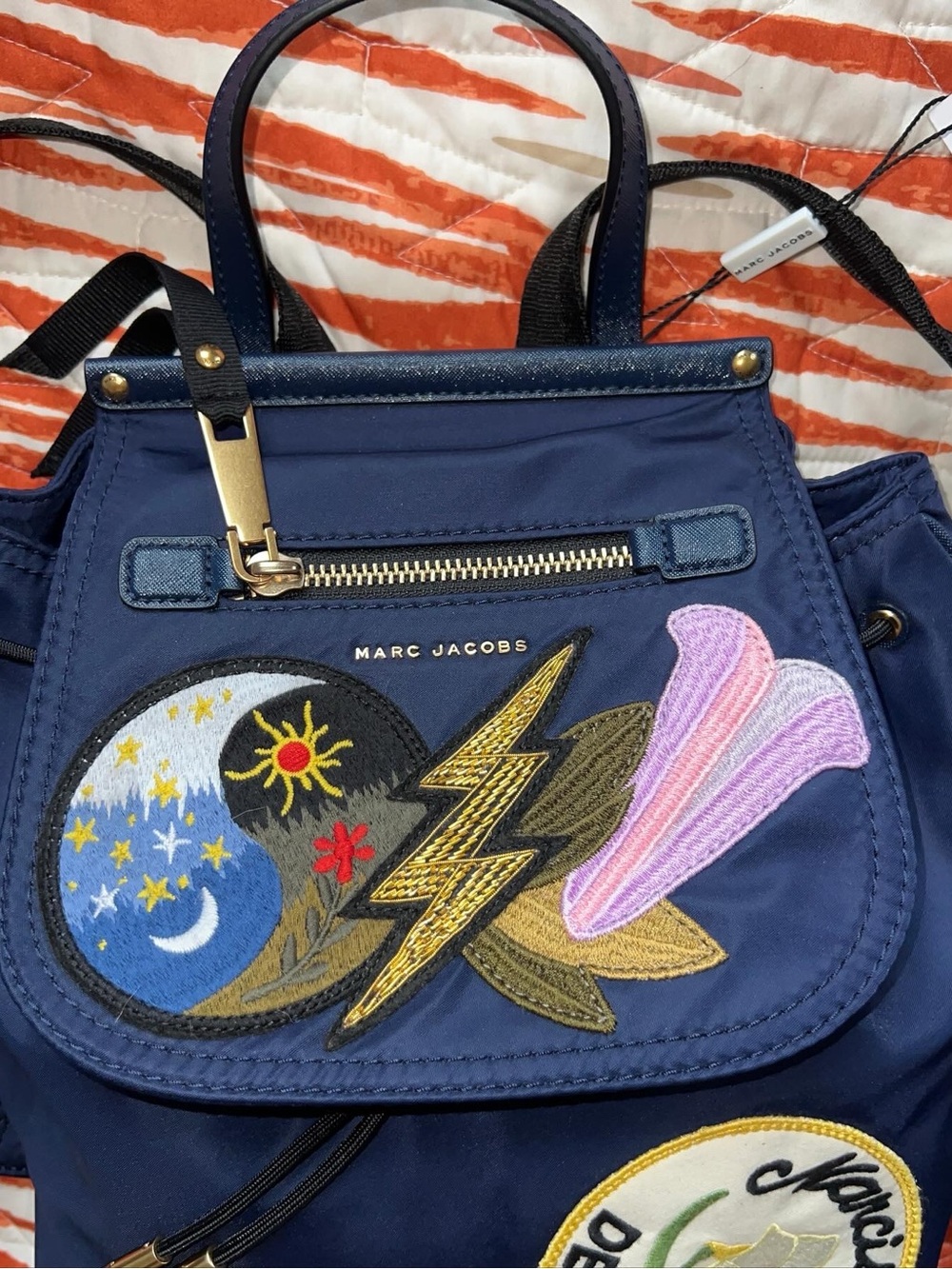 Marc Jacobs Patchwork Nylon Drawstring Backpack - Picture 6 of 7